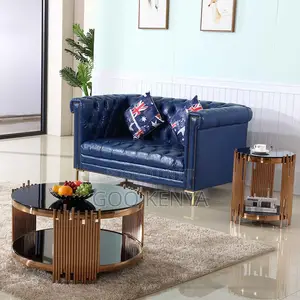 Home Table; Elegant Glass Top Coffee Table With Metallic Frame