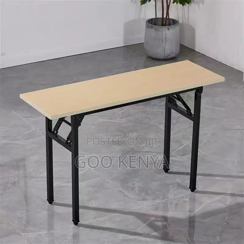 Home Table; Durable Wooden Patio Table With Foldable Design