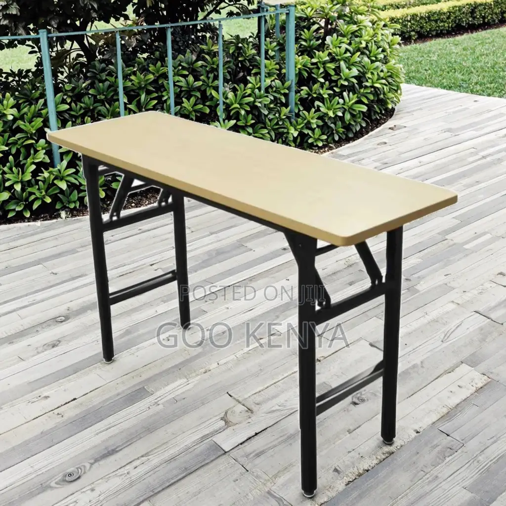 Home Table; Durable Wooden Patio Table With Foldable Design