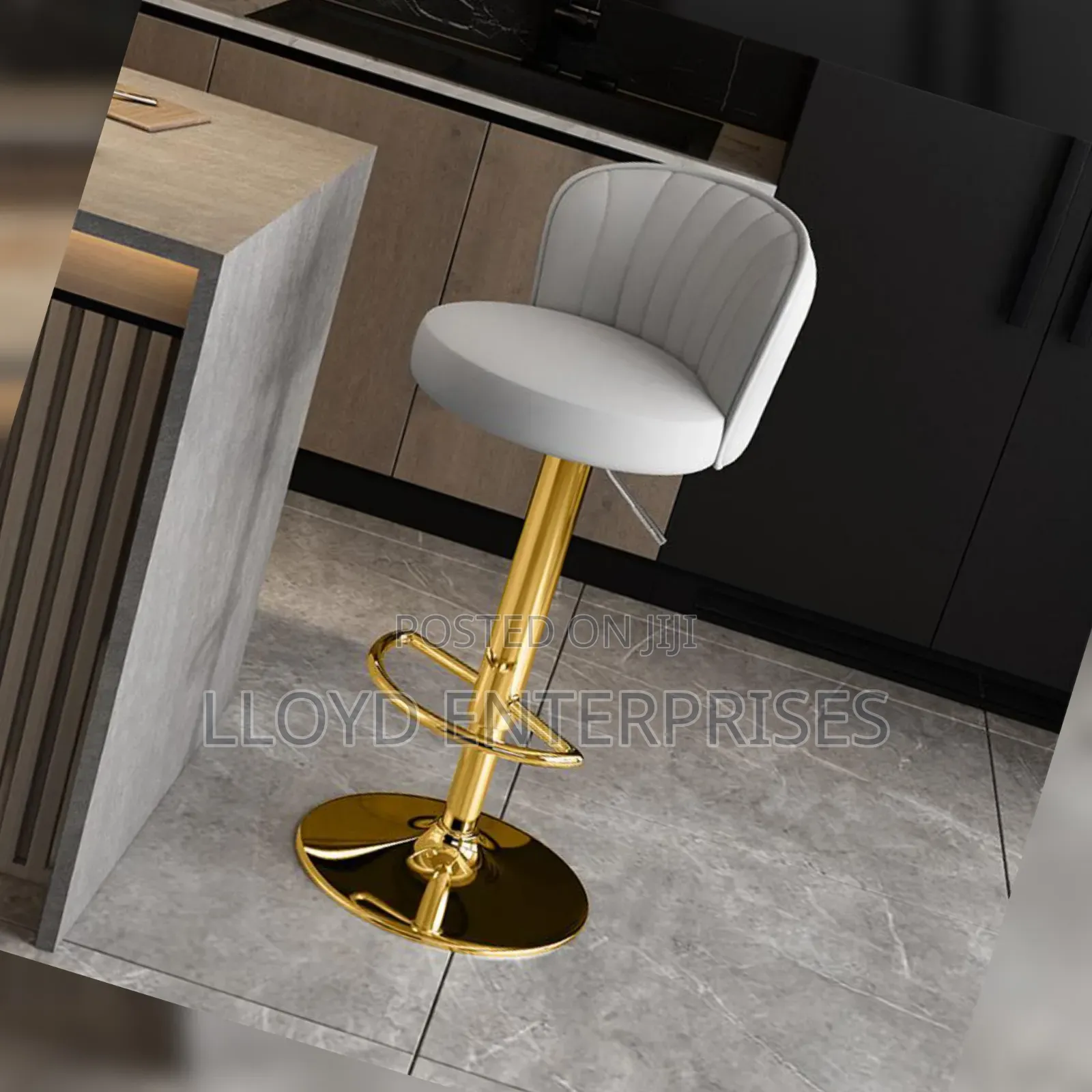 European Luxury Leather Bar Stool