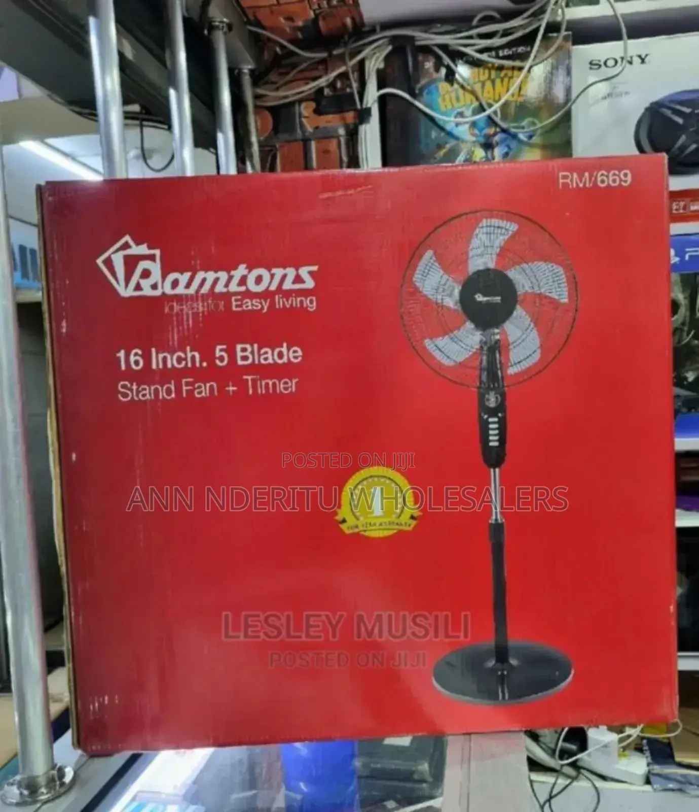 Model Rm669. Ramtons 16inch Stand Fan
