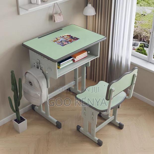 Kids Furniture; Space-saving Study Desk And Chair Combo