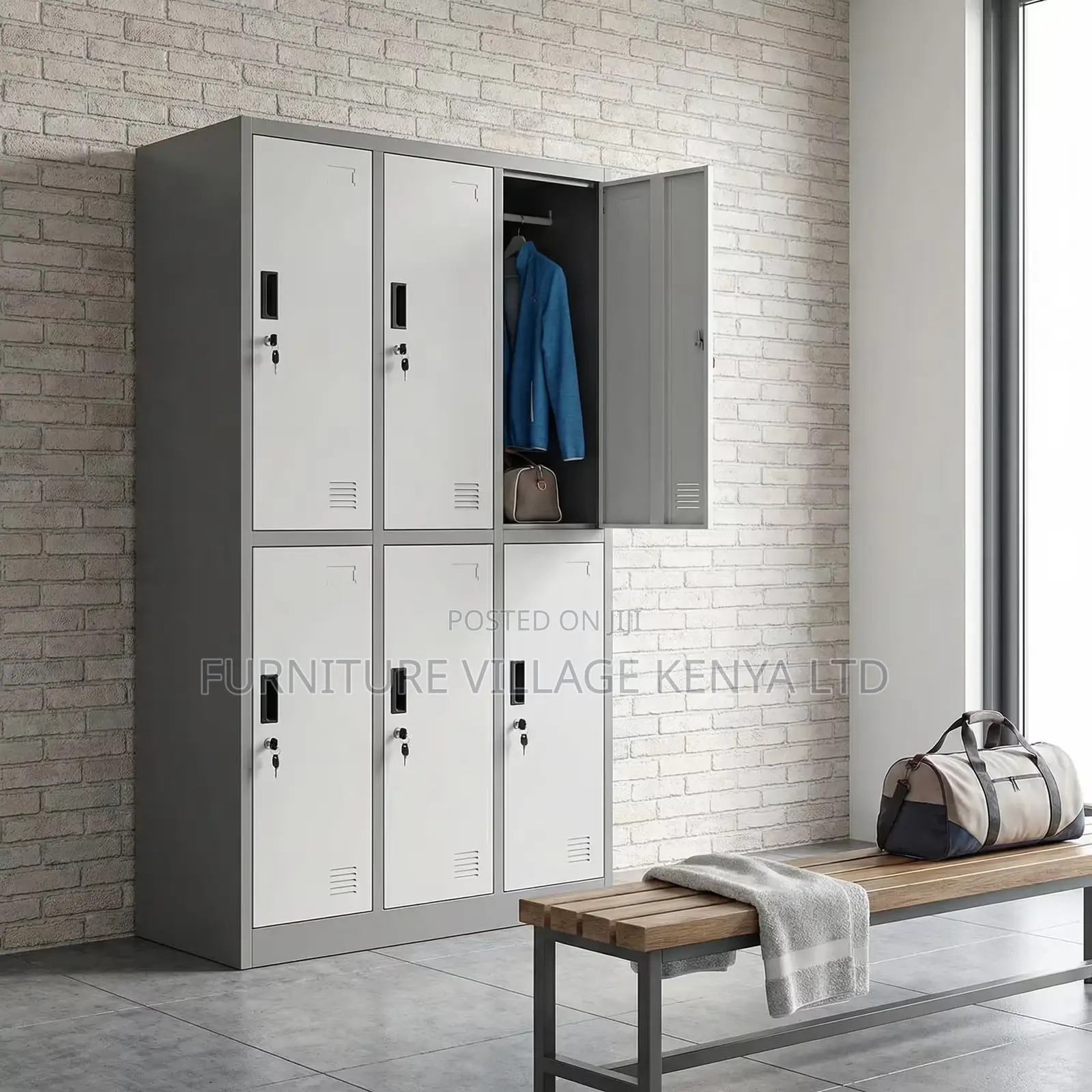 Office Cabinet; 6 Doors Metal Locker Storage Cabinet