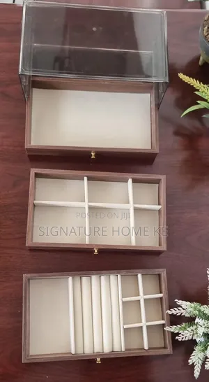 Wood Grain 3 Layer Jewelry Organizer