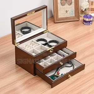 Wood Grain 3 Layer Jewelry Organizer