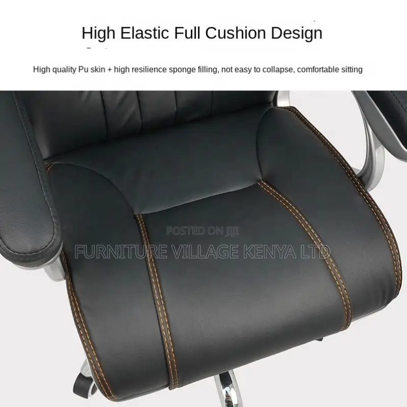Office Chair; Ergonomic Executive Leather Office Seat