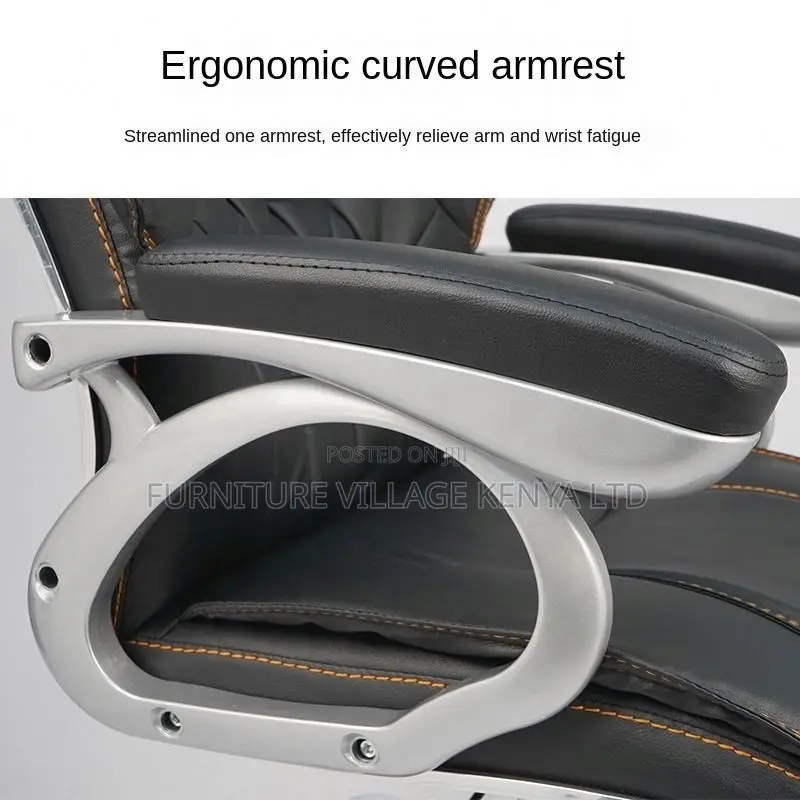 Office Chair; Ergonomic Executive Leather Office Seat