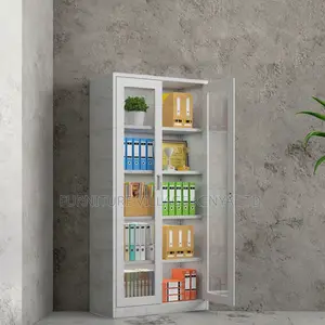 Office Cabinet; 2 Door Transparent Office Filling Cabinet