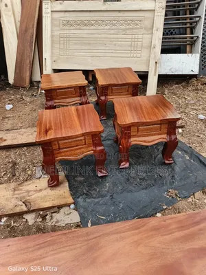 Royal Mahogany Crafted Coffee Table Stools