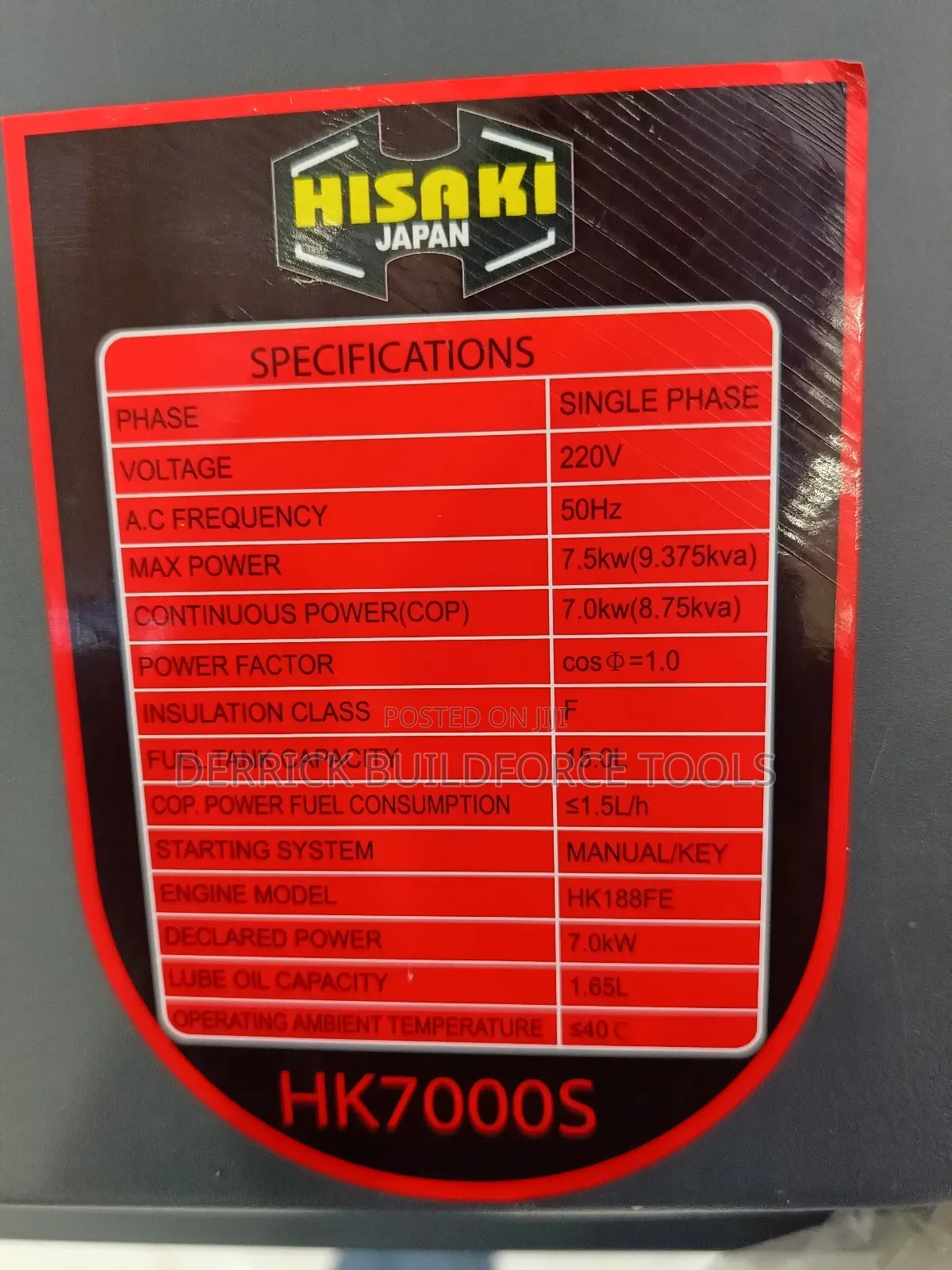 Hisaki 9.3kva Open Set Key Start Silent Diesel Generator