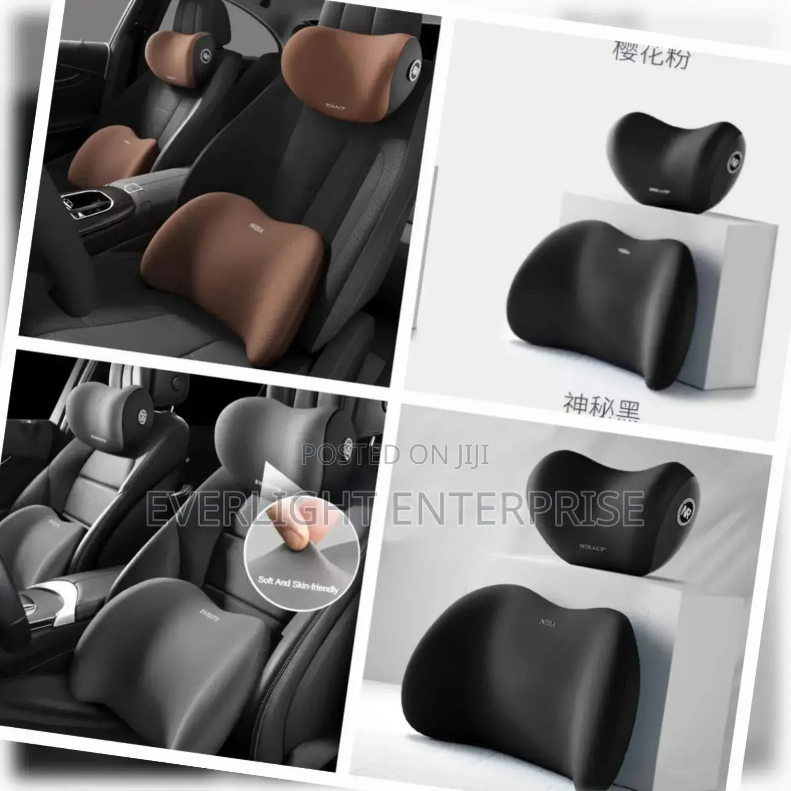2pcs Car Headrest Memory Foam