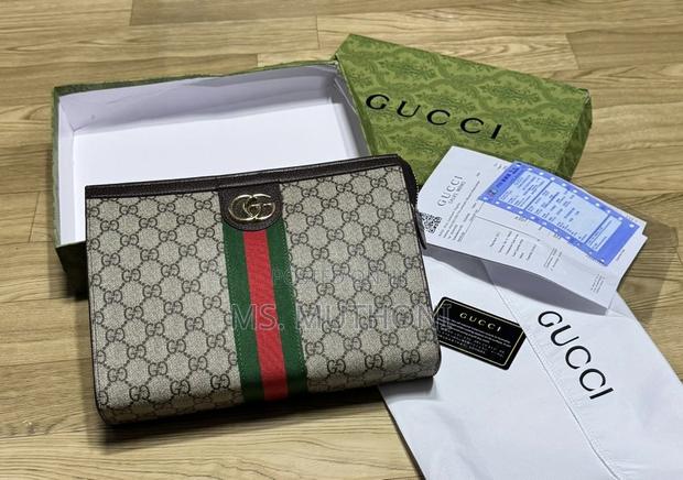 Gents Gucci Ophidia Gg Supreme Clutch Bag