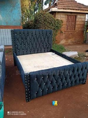Luxury Black Studded Tufted Bed - thumbnail 2
