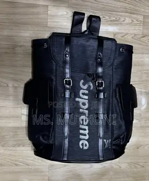 Louis Vuitton X Supreme Christopher Pm Backpack in Red Epi Leather