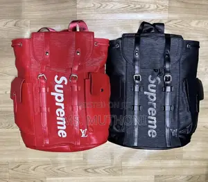 Louis Vuitton X Supreme Christopher Pm Backpack in Red Epi Leather