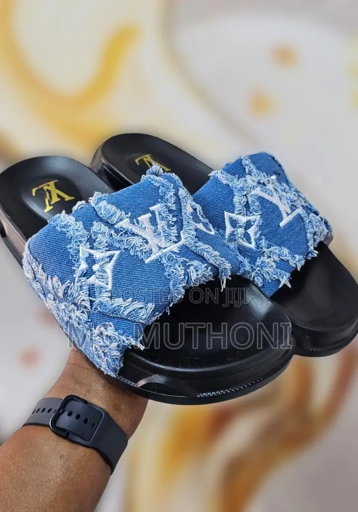 Quality Louis Vuitton Denim Slides Size 40-45