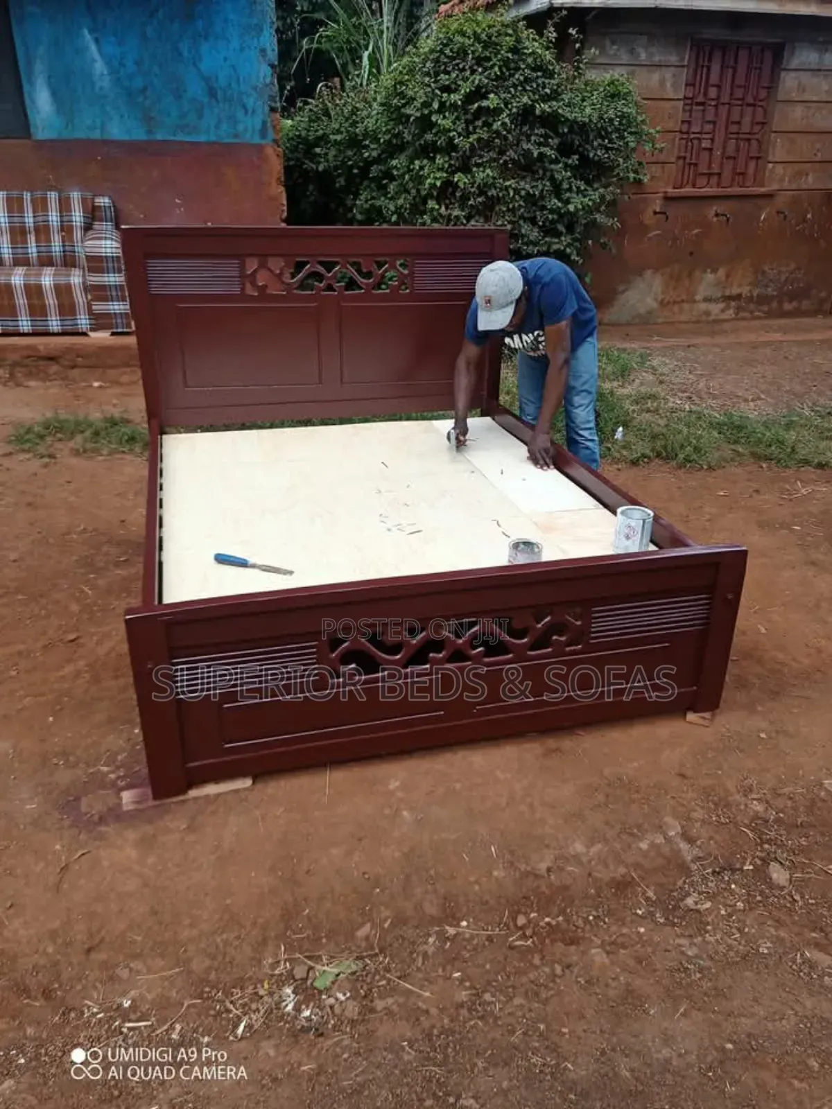 Mahogany Carved Bed 5×6 Bed