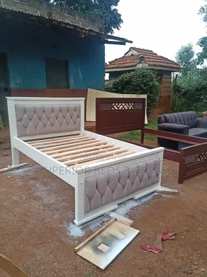 White Tufted Bed