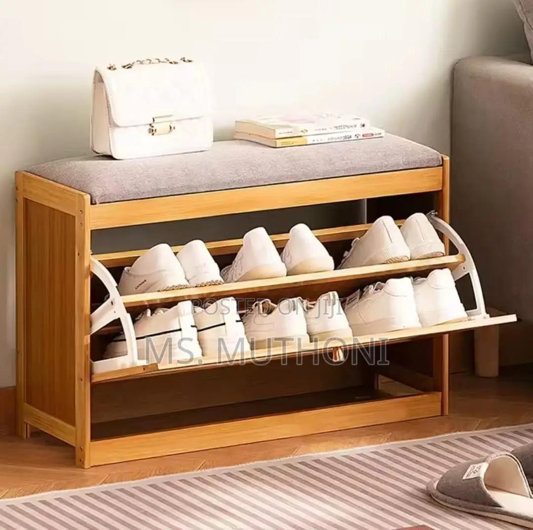 Diy Wooden Entryway Stool With Bucket Flip Shoe Cabinet