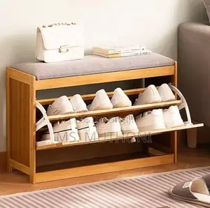Diy Wooden Entryway Stool With Bucket Flip Shoe Cabinet
