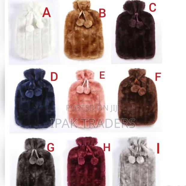 *Fluffy Fabric Covered 2 Litre Hot Water Bottle Bag