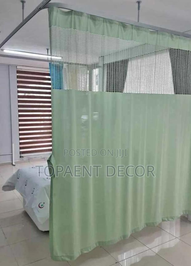 Green,Well Aerated Hospitals Beds Privacy Curtains