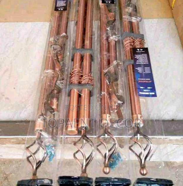 2m Double Brown Curtain Rod And Sheer Rod