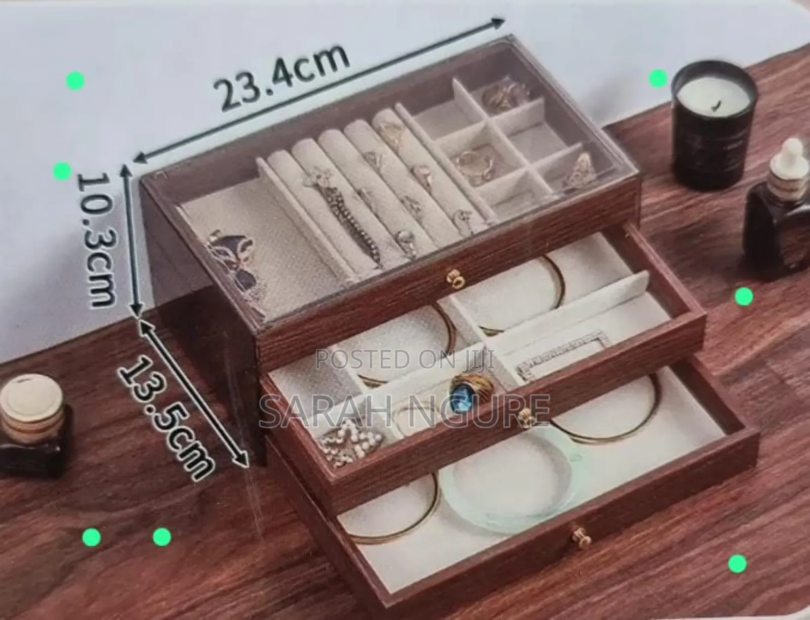 Wooden 3layer Jewelry Organizer