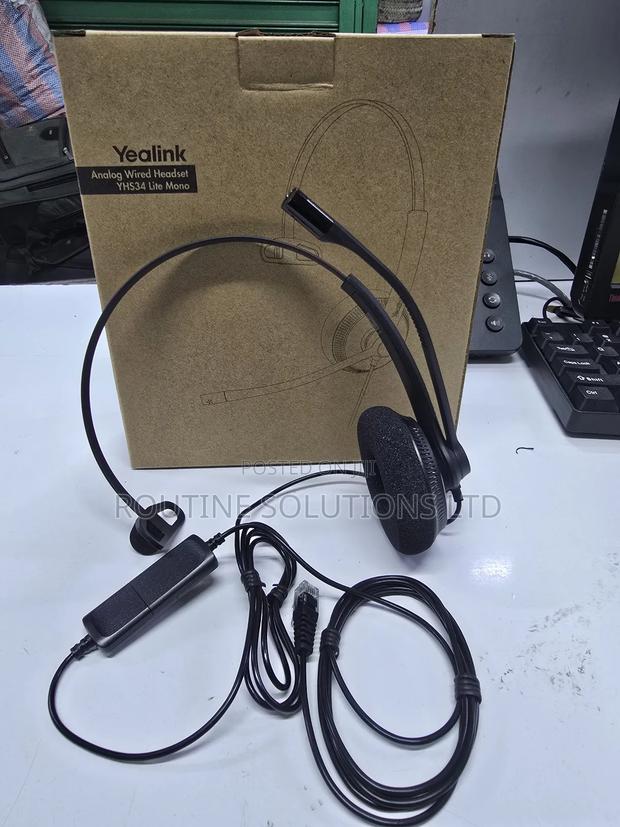 Yealink Wired Rj9 Headset Yhs34 Lite Mono