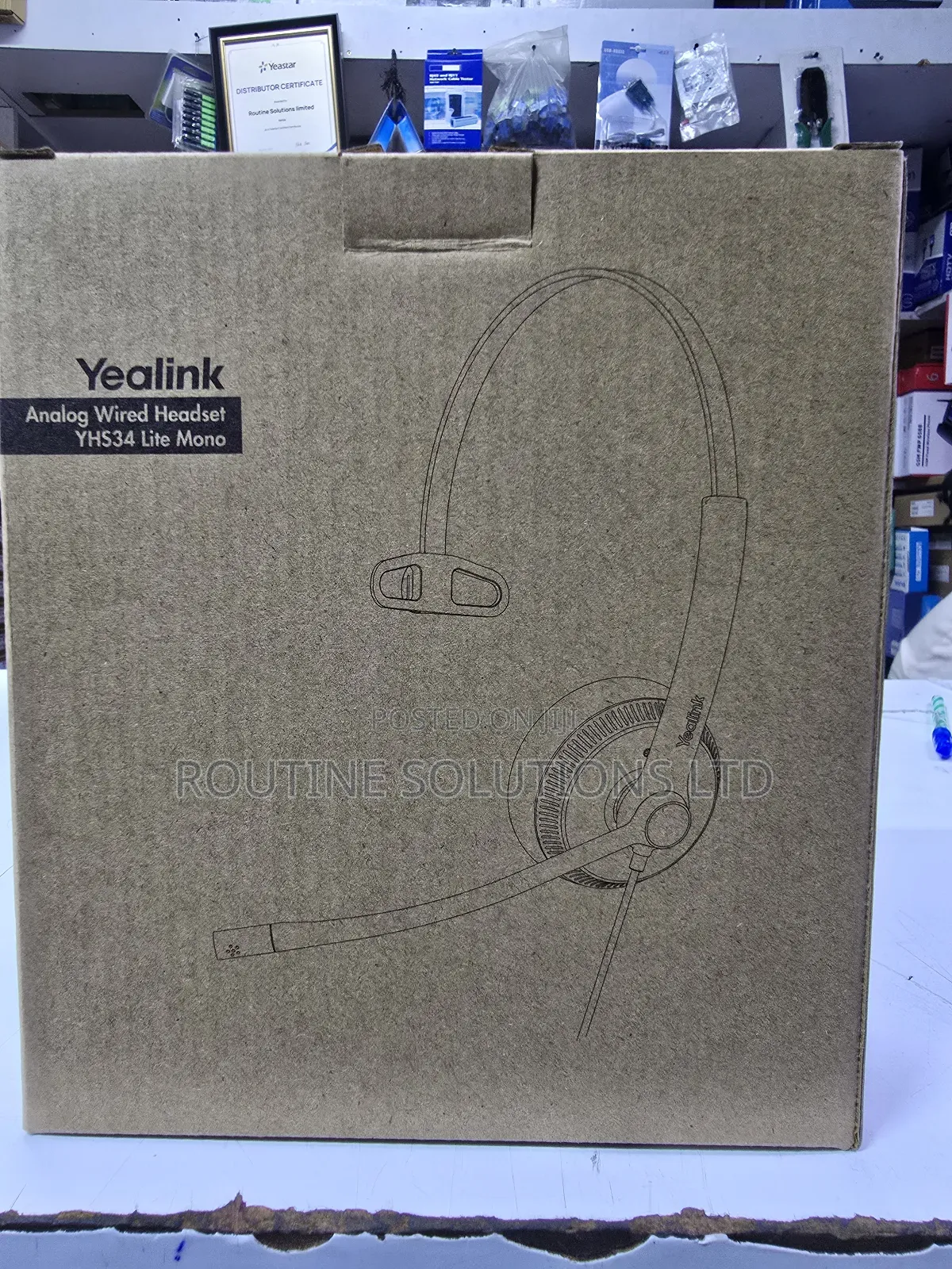 Yealink Analogue Wired Headset Yhs34 Lite Mono