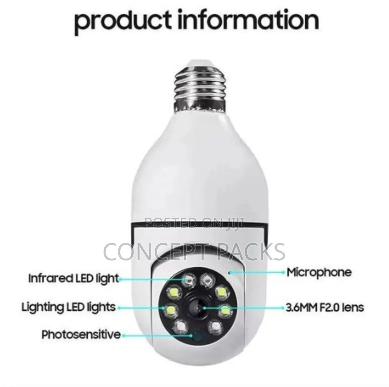 Calus Hd E27 Pro Smart Bulb Camera With Remote.