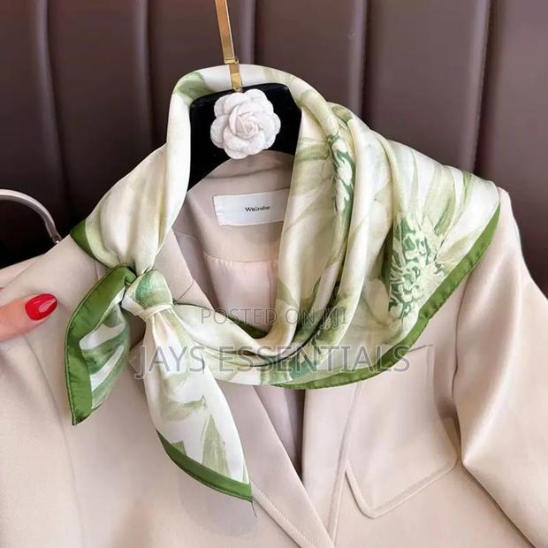 Elegant Head and Neck Silk Scarfs - thumbnail 3
