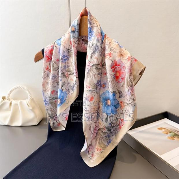 Elegant Head and Neck Silk Scarfs - thumbnail 7