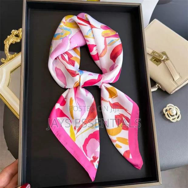 Elegant Head and Neck Silk Scarfs - thumbnail 11