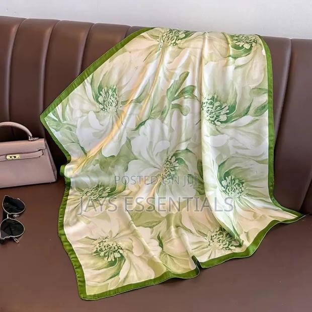 Elegant Head and Neck Silk Scarfs - thumbnail 15