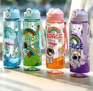 Space Themed Astronaut 900ml Kids Water Bottle Straw Non-Spill - Hk
