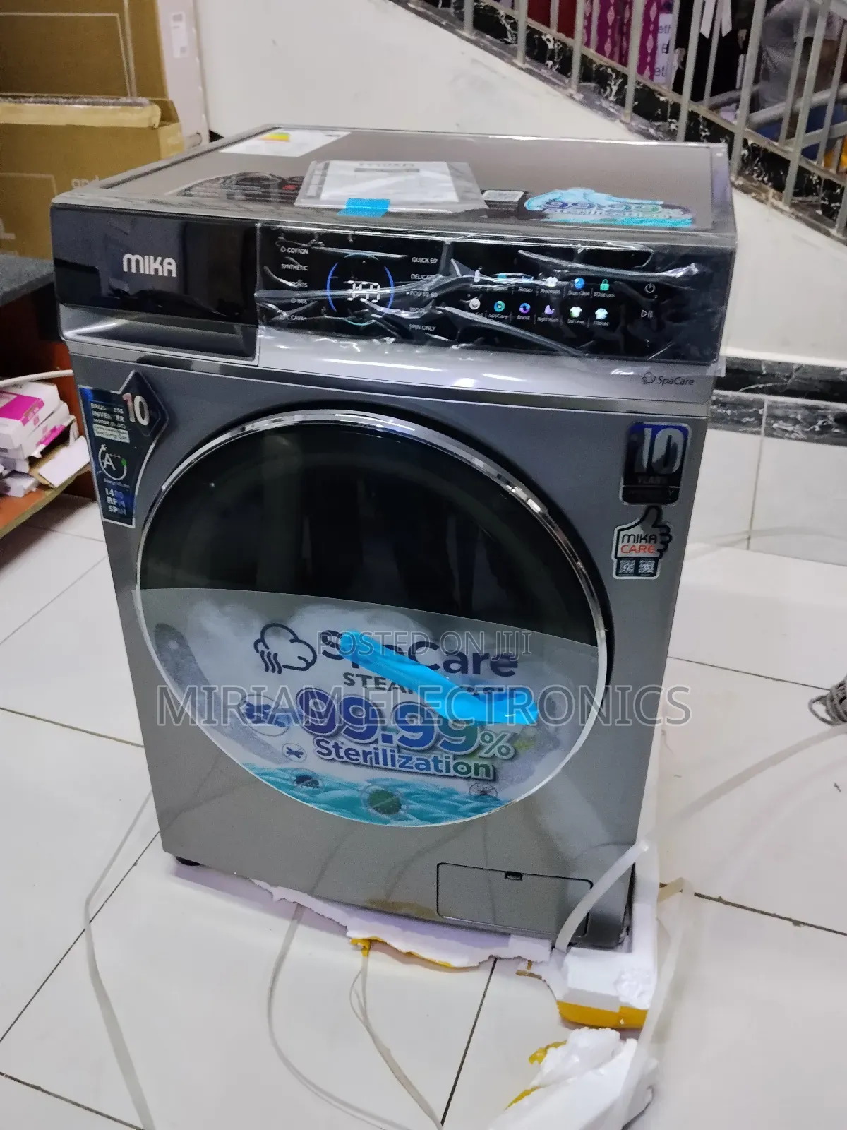 Mika Washing Machine, 10kg, Inverter Motor, Front Load, Mwaf13310dsv
