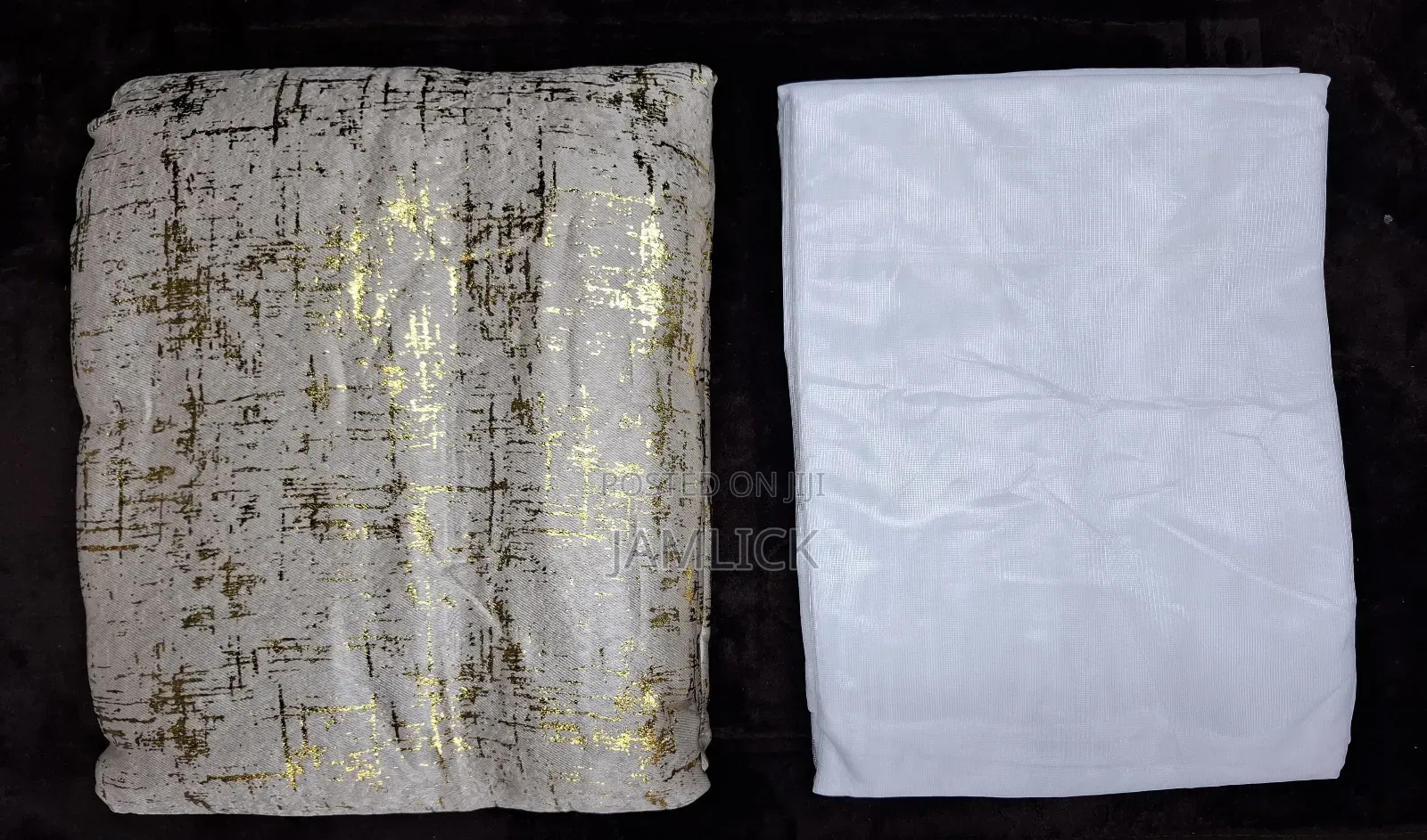3m Marble Curtains Set 2pcs + Sheer 1pc - Pt