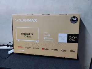 Solarmax 32 Inches Smart Tv, Fhd, Frameless, Bluetooth, Android14