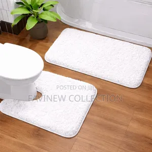 2pcs Ultra-Soft Plush Bath Mat Set