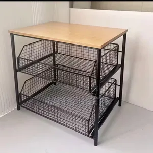 1 Space Saving Kitchen Countertop Storage Rack With Draw