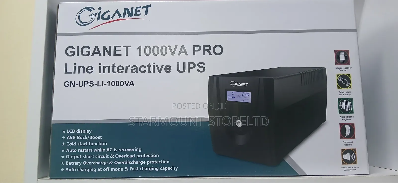 Giganet 1000va Pro Line Interactive Ups 8