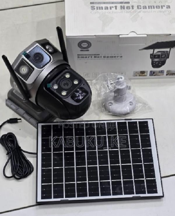 Dual Lens Solar Powered Wifi Cctv Camera