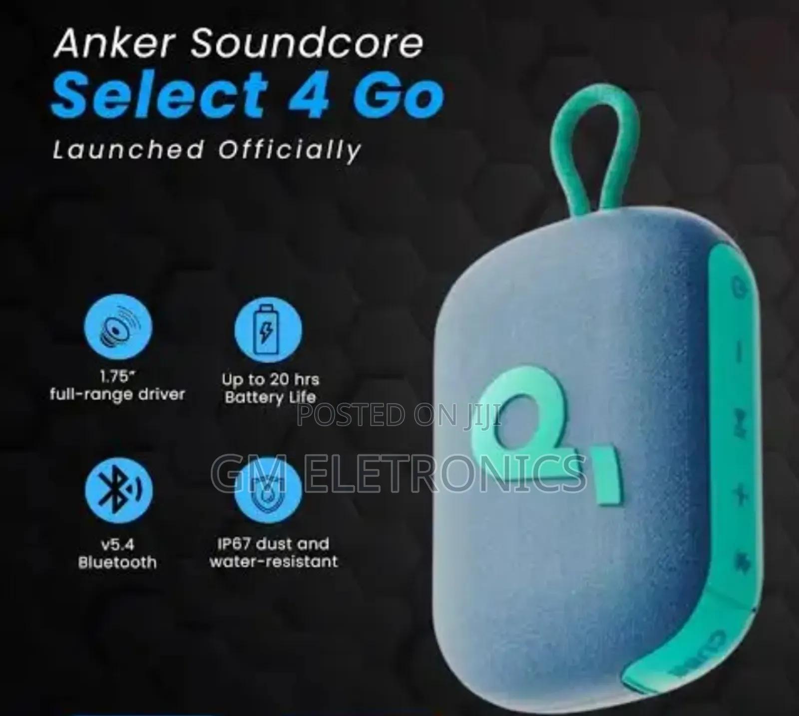 Soundcore Select 4 Go 20hrs Playtime Ip×5 Waterproof Portable Speaker