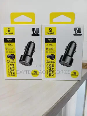 Baseus Magic Series Usb and Usb-C Qc Pd Car Charger - 45w