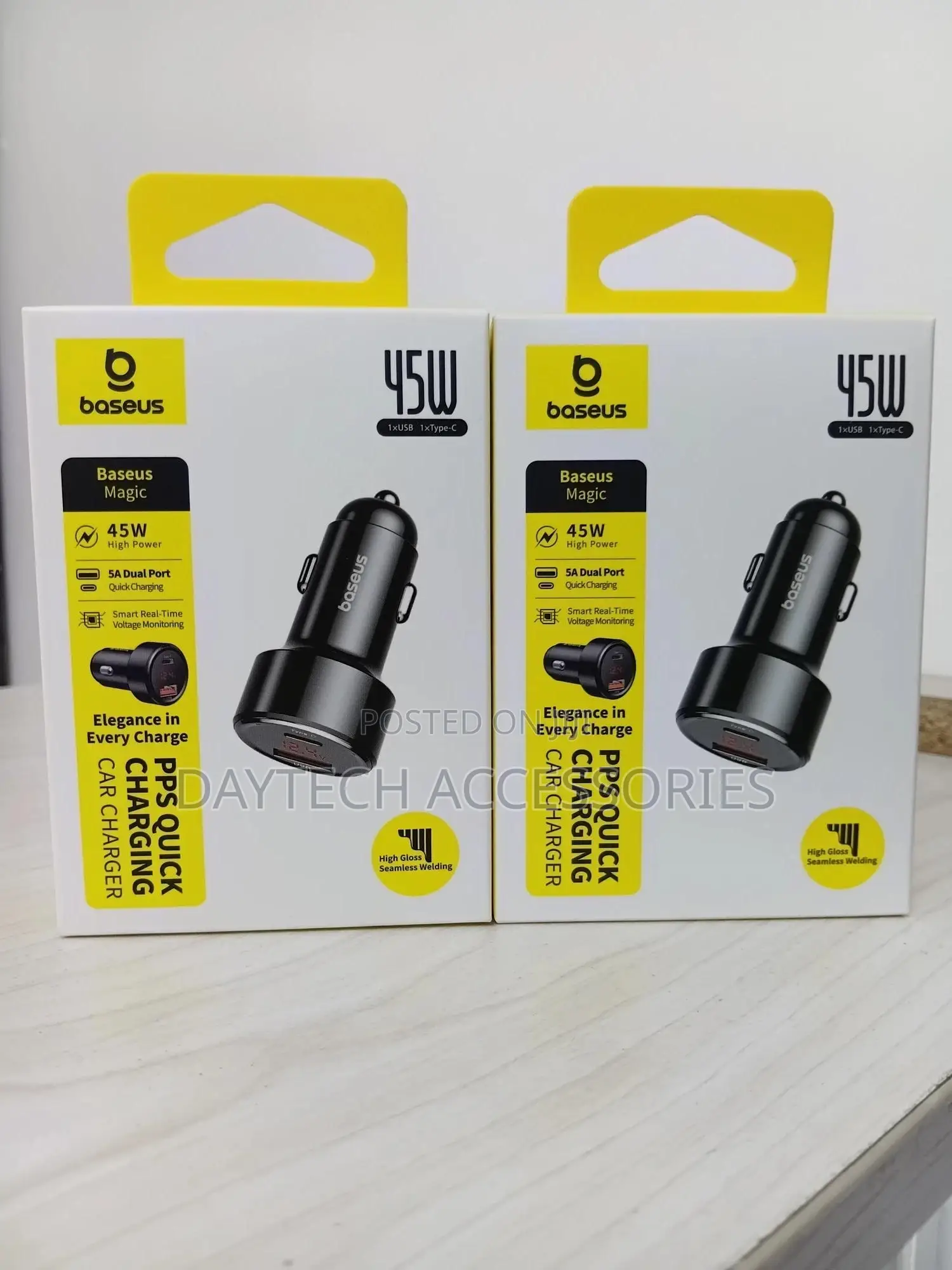 Baseus Magic Series PPS Car Charger With Digital Display 45w 6a.