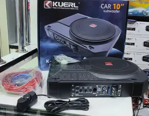 Kuerl 10-Inch Ultra Slim 800w Powered Under-Seat Car Subwoofer Bass