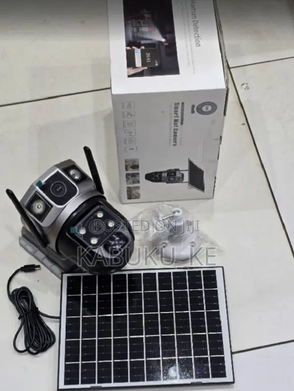 Wifi Solar Powered Security Camera With Dual Lens