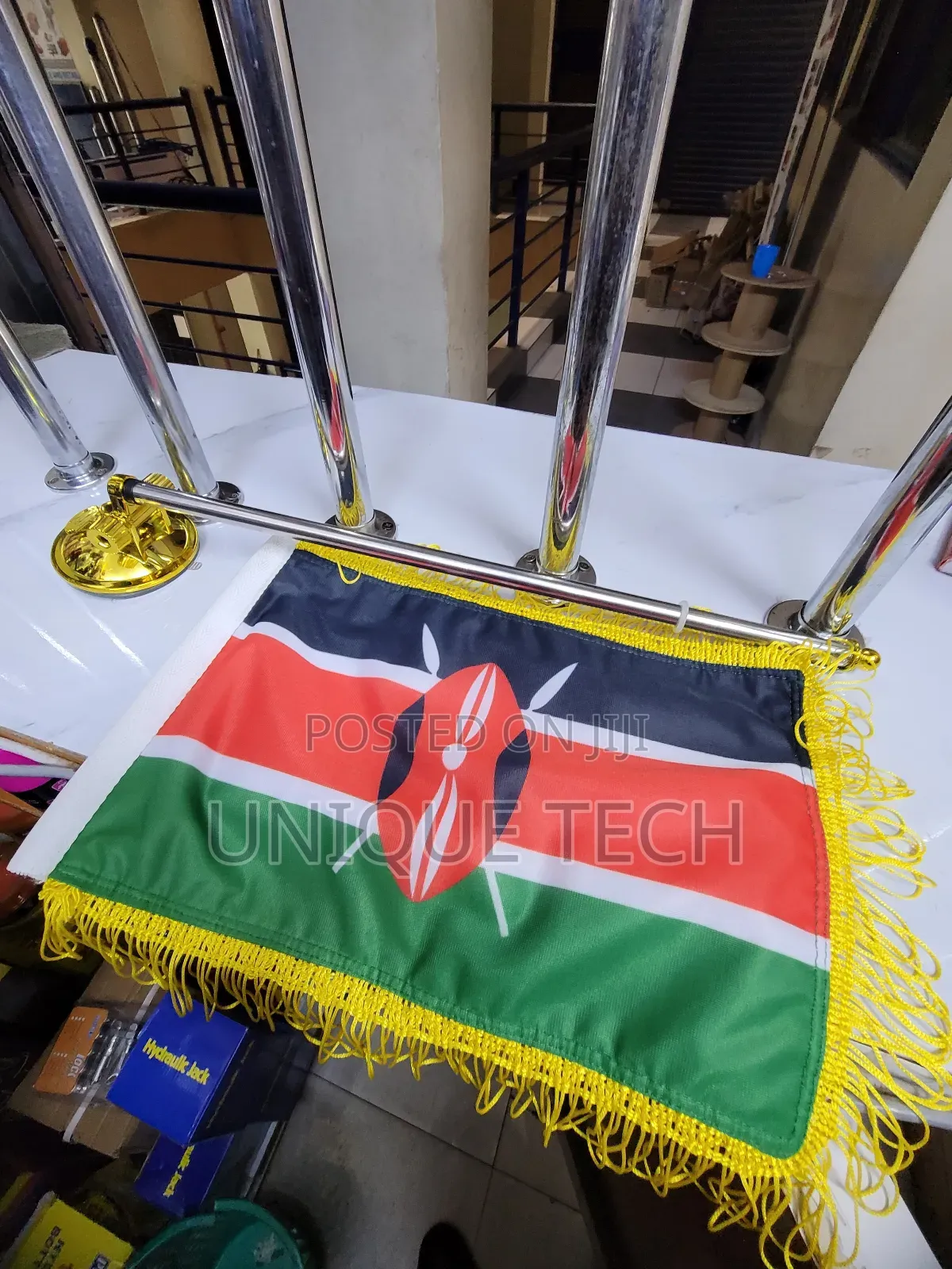 Vip Car Flag Mount /Pole With Kenyan Flag
