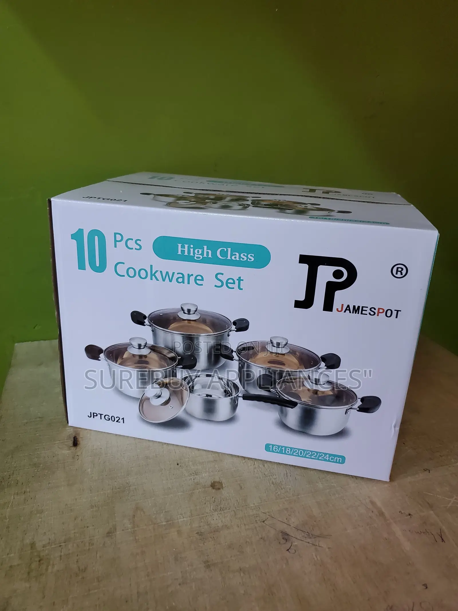 Jp 10pcs Non-Stick Cookware Set – Durable Easy to Clean